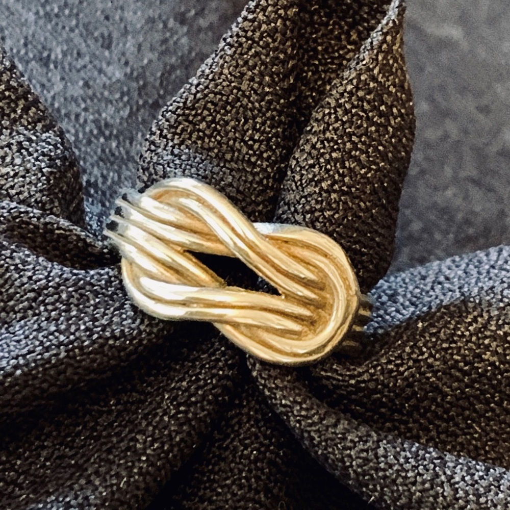 Double Love Knot Handmade sterling silver ring